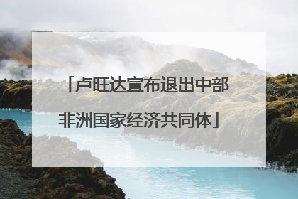 卢旺达宣布退出中部非洲国家经济共同体