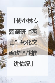 傅小林专题调研“两山”转化突破攻坚战推进情况