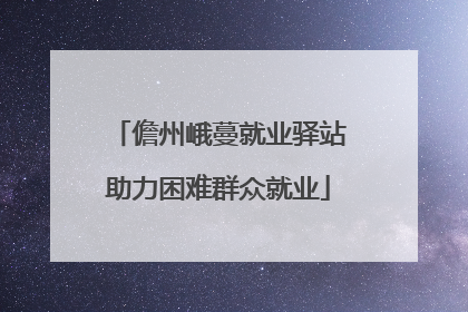 儋州峨蔓就业驿站助力困难群众就业