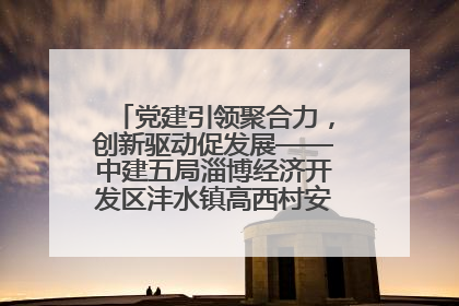 党建引领聚合力，创新驱动促发展——中建五局淄博经济开发区沣水镇高西村安置项目建设纪实