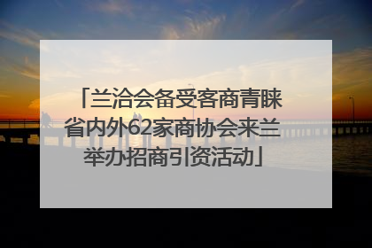 兰洽会备受客商青睐 省内外62家商协会来兰举办招商引资活动
