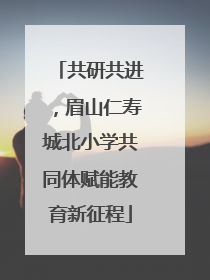 共研共进，眉山仁寿城北小学共同体赋能教育新征程