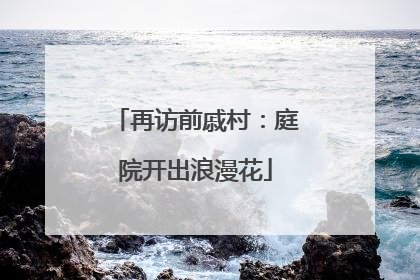 再访前戚村：庭院开出浪漫花