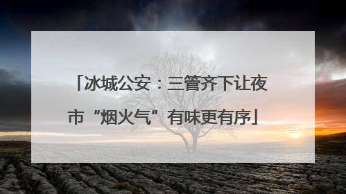 冰城公安：三管齐下让夜市“烟火气”有味更有序