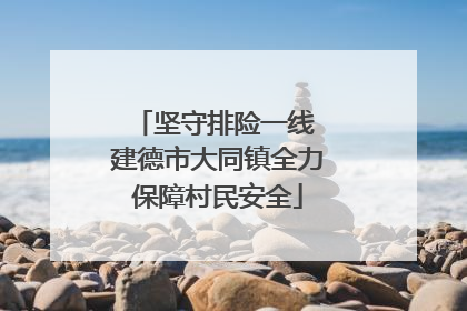 坚守排险一线 建德市大同镇全力保障村民安全