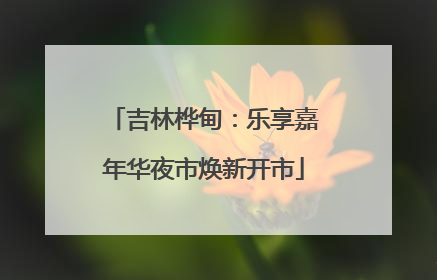 吉林桦甸：乐享嘉年华夜市焕新开市