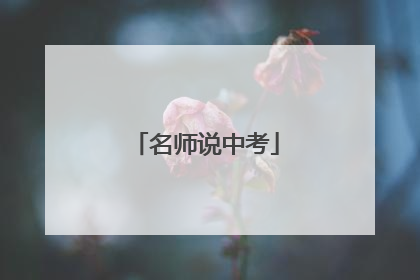 名师说中考