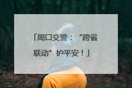 周口交警：“跨省联动”护平安！
