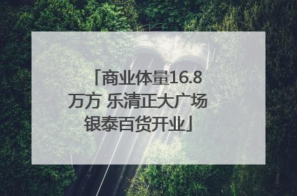 商业体量16.8万方 乐清正大广场银泰百货开业