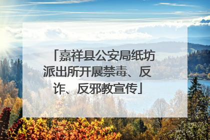 嘉祥县公安局纸坊派出所开展禁毒、反诈、反邪教宣传