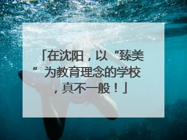 在沈阳，以“臻美”为教育理念的学校，真不一般！