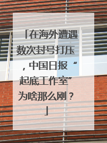 在海外遭遇数次封号打压，中国日报“起底工作室”为啥那么刚？