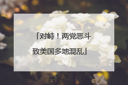 对峙！两党恶斗致美国多地混乱