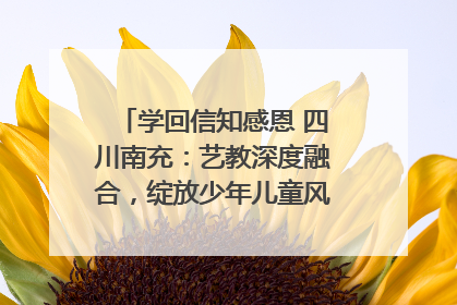 学回信知感恩 四川南充：艺教深度融合，绽放少年儿童风采｜您牵挂的四川