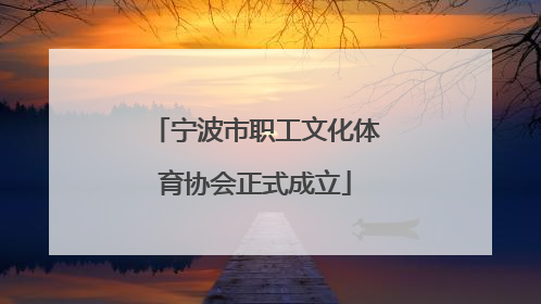 宁波市职工文化体育协会正式成立
