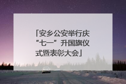 安乡公安举行庆“七一”升国旗仪式暨表彰大会