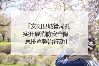 安阳县城管局扎实开展消防安全隐患排查整治行动