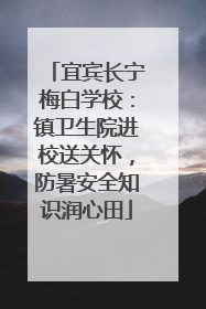 宜宾长宁梅白学校：镇卫生院进校送关怀，防暑安全知识润心田
