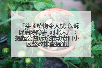 头顶坠物令人忧 以诉促治除隐患 河北大厂：提起公益诉讼推动老旧小区整改排查提速