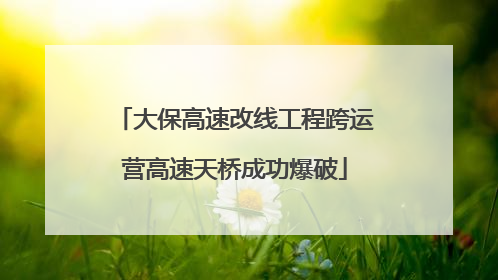 大保高速改线工程跨运营高速天桥成功爆破