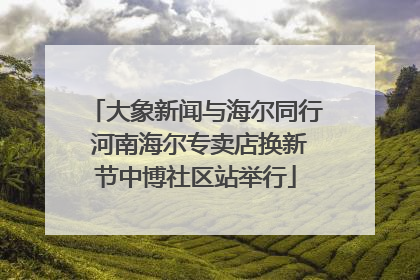 大象新闻与海尔同行 河南海尔专卖店换新节中博社区站举行