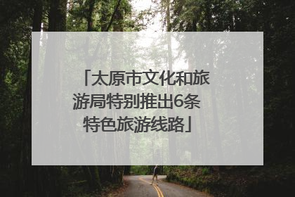 太原市文化和旅游局特别推出6条特色旅游线路