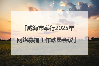 威海市举行2025年网络募捐工作动员会议