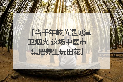 当千年岐黄遇见津卫烟火 这场中医市集把养生玩出花