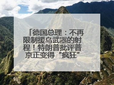 德国总理：不再限制援乌武器的射程！特朗普批评普京正变得“疯狂”，俄方最新回应