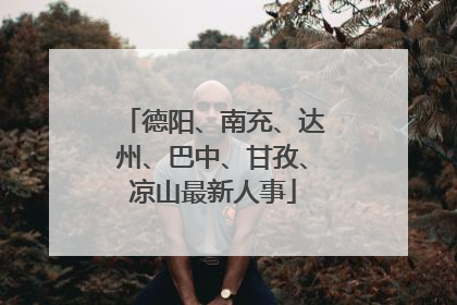 德阳、南充、达州、巴中、甘孜、凉山最新人事
