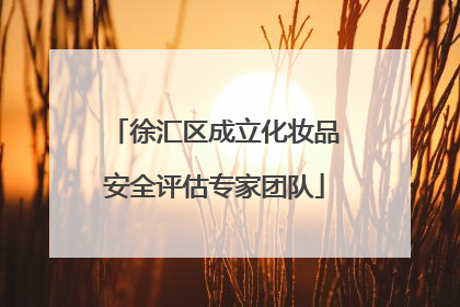徐汇区成立化妆品安全评估专家团队