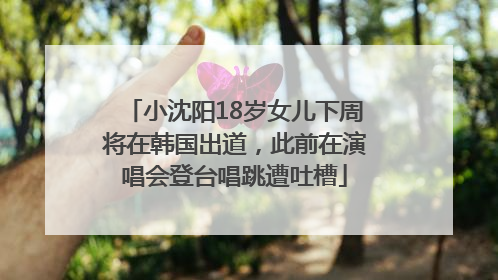 小沈阳18岁女儿下周将在韩国出道，此前在演唱会登台唱跳遭吐槽