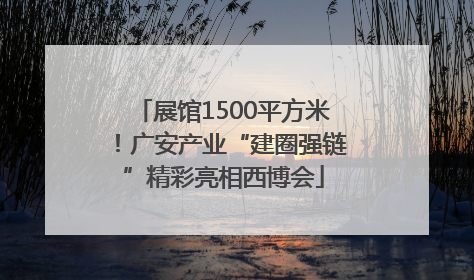 展馆1500平方米！广安产业“建圈强链”精彩亮相西博会