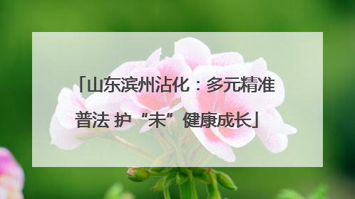山东滨州沾化：多元精准普法 护“未”健康成长