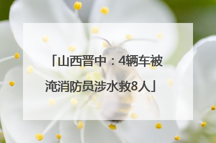 山西晋中：4辆车被淹消防员涉水救8人
