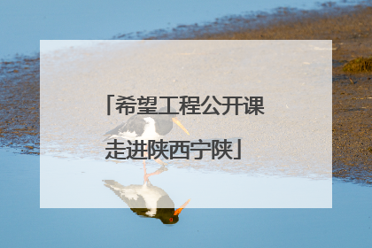 希望工程公开课走进陕西宁陕
