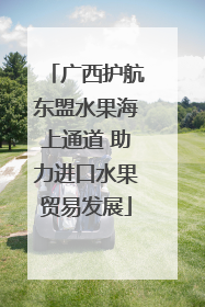 广西护航东盟水果海上通道 助力进口水果贸易发展