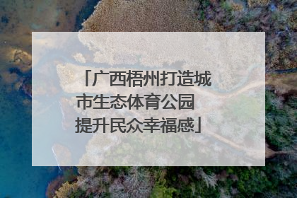 广西梧州打造城市生态体育公园 提升民众幸福感