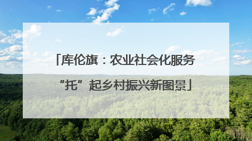 库伦旗：农业社会化服务“托”起乡村振兴新图景