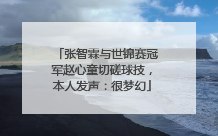 张智霖与世锦赛冠军赵心童切磋球技，本人发声：很梦幻