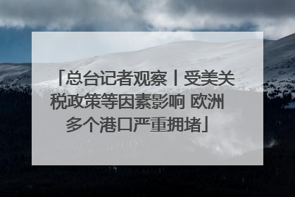 总台记者观察丨受美关税政策等因素影响 欧洲多个港口严重拥堵