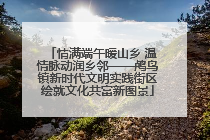 情满端午暖山乡 温情脉动润乡邻——鸬鸟镇新时代文明实践街区绘就文化共富新图景