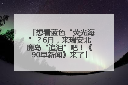 想看蓝色“荧光海”？6月，来瑞安北麂岛“追泪”吧！《90早新闻》来了
