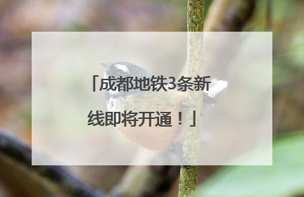 成都地铁3条新线即将开通！