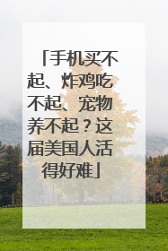手机买不起、炸鸡吃不起、宠物养不起？这届美国人活得好难