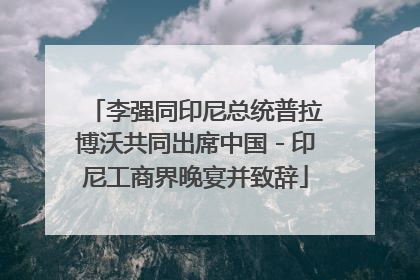李强同印尼总统普拉博沃共同出席中国－印尼工商界晚宴并致辞