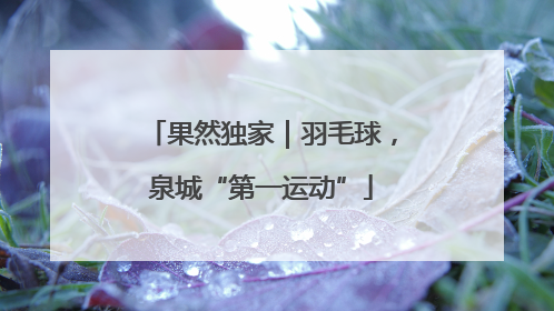 果然独家｜羽毛球，泉城“第一运动”