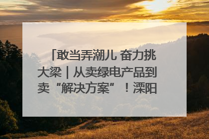 敢当弄潮儿 奋力挑大梁｜从卖绿电产品到卖“解决方案”！溧阳立足产业优势建成五大微电网示范项目