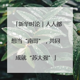 新华时论｜人人都想当“南哥”，共同成就“苏大强”