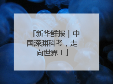新华鲜报｜中国深渊科考，走向世界！